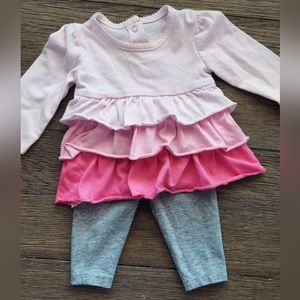 Pink baby top and pant set